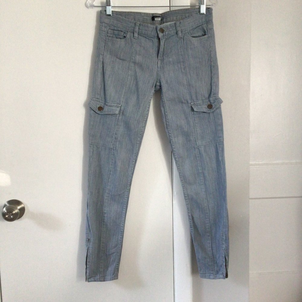 J Crew City Fit Railroad Stripe Pants 25